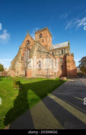 Carlisle Cathedral West Side Carlisle Cumbria Angleterre Royaume-Uni Banque D'Images