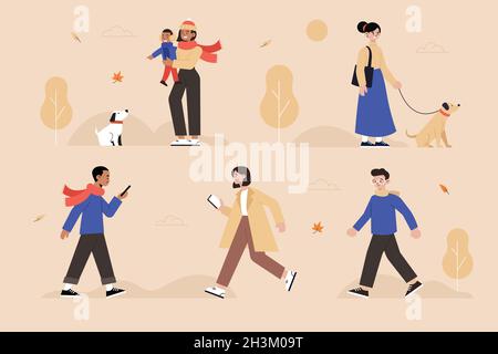 illustration de la conception vectorielle du thème d'automne Illustration de Vecteur