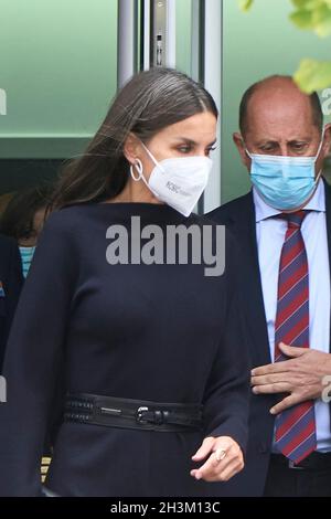 Tudela, Navarre, Espagne.29 octobre 2021.La reine Letizia d'Espagne assiste à la 21e édition du 'Festival de Cine Opera Prima Cuidad de Tudela au Moncayo Cinema le 29 octobre 2021 à Tudela, Espagne (Credit image: © Jack Abuin/ZUMA Press Wire) Banque D'Images