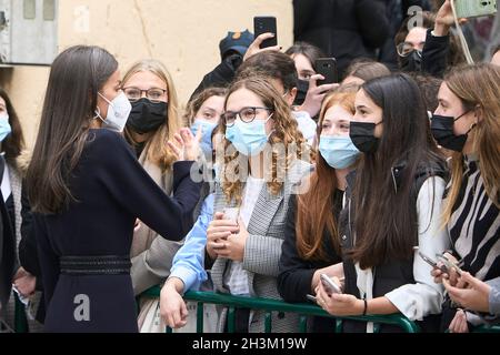 Tudela, Navarre, Espagne.29 octobre 2021.La reine Letizia d'Espagne assiste à la 21e édition du 'Festival de Cine Opera Prima Cuidad de Tudela au Moncayo Cinema le 29 octobre 2021 à Tudela, Espagne (Credit image: © Jack Abuin/ZUMA Press Wire) Banque D'Images