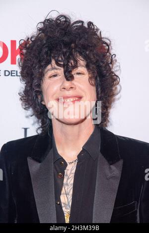 New York, États-Unis.28 octobre 2021.Laura Pergolizzi Ruffo, connue professionnellement sous le nom de LP, participe au gala du 30e anniversaire de DKMS à Cipriani Wall Street à New York.Crédit : SOPA Images Limited/Alamy Live News Banque D'Images