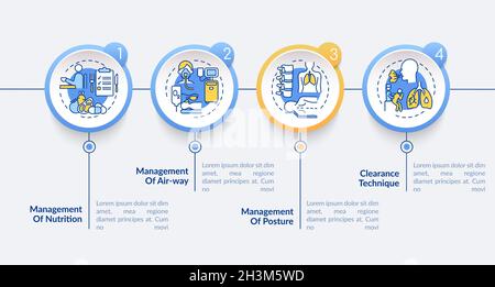 Modèle d'infographie de vecteur de réadaptation respiratoire Illustration de Vecteur