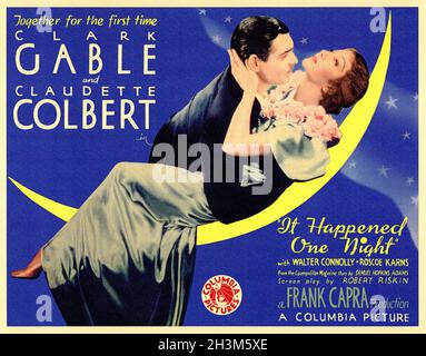 CLARK PIGNON et CLAUDETTE COLBERT dans CELA S'EST PASSÉ UNE NUIT (1934), réalisé par FRANK CAPRA.Crédit: PHOTOS de COLUMBIA / Album Banque D'Images