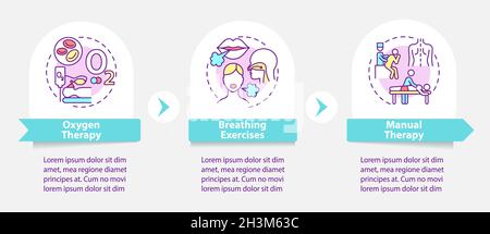 Modèle d'infographie sur les vecteurs de réadaptation des poumons Illustration de Vecteur