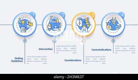 Modèle d'infographie sur le vecteur du processus de thérapie respiratoire Illustration de Vecteur