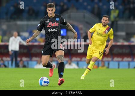 NAPELS, ITALIE - OCTOBRE 28: Giovanni Di Lorenzo de SSC Napoli pendant la série Un match entre SSC Napoli et le FC de Bologne au Stadio Diego Armando Maradona le 28 octobre 2021 à Napels, Italie (photo de Ciro Santangelo/Orange Pictures) Banque D'Images