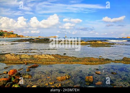 Mer Noire près d'Ahtopol, Bulgarie Banque D'Images