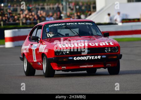 Mike Whitaker, Ford Capri III 3 litres S, Gerry Marshall Trophy, groupe 1 voitures de berline qui ont été en course dans les années entre 1970 et 1982, composé de Banque D'Images