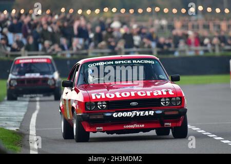 Mike Whitaker, Ford Capri III 3 litres S, Gerry Marshall Trophy, groupe 1 voitures de berline qui ont été en course dans les années entre 1970 et 1982, composé de Banque D'Images