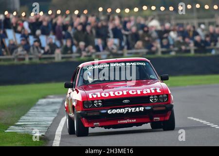 Mike Whitaker, Ford Capri III 3 litres S, Gerry Marshall Trophy, groupe 1 voitures de berline qui ont été en course dans les années entre 1970 et 1982, composé de Banque D'Images