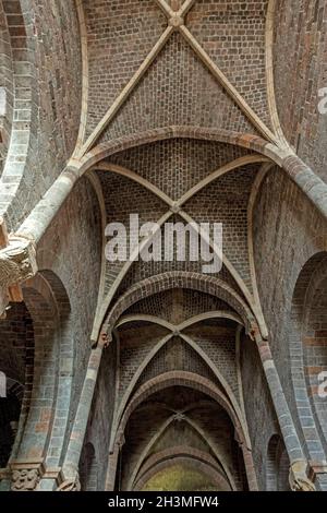 Monastier-sur-Gazeille, Abbaye bénédictine Saint-Chaffre, département de la haute Loire, Auvergne Rhône Alpes, France Banque D'Images