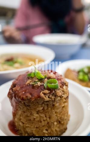 En-cas taïwanais de gâteau de riz en conserve Banque D'Images