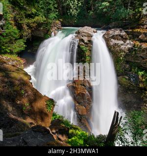 Nooksack Falls, parc national de North Cascades, Washington Banque D'Images