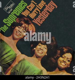 Vintage Vinyl Recording - Supremes, le - vous ne pouvez pas vous presser l'amour - D - 1966 Banque D'Images