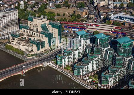Royaume-Uni, Londres, vue aérienne de Vauxhall Banque D'Images