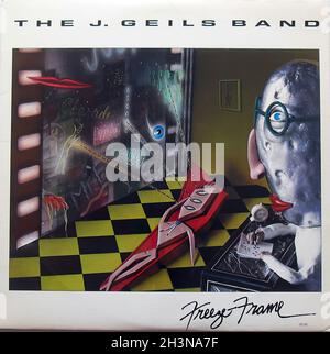 1981 J Geils bande Freeze Frame LP Record Album années 1980 Vintage original Vinyl Banque D'Images