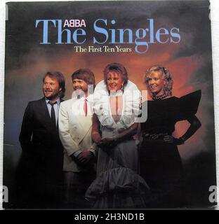 1982 Abba The Singles LP Record Album Sleeve Vinyl années 1970 A Banque D'Images