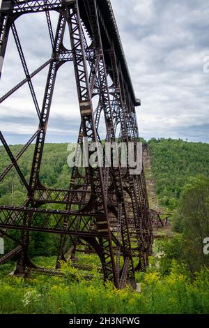 Pont de Kinzua au milieu d'une végétation dense dans le State Park Mount aux États-Unis Banque D'Images