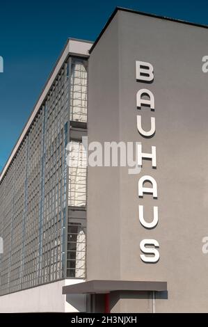 Bauhaus Dessau Schriftzug Banque D'Images