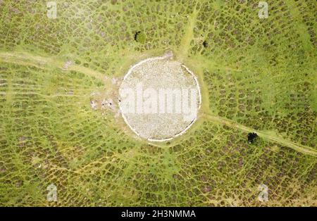 Vue aérienne de la colline triste cimenterie, un emplacement de l'une des scènes du film le bon, le laid et le mauvais.Burgos provincic Banque D'Images