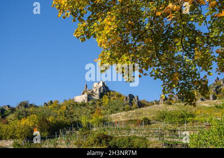 Dürnstein, petite ville sur le Danube, dans le district de Krems-Land, est l'une des destinations touristiques les plus visitées de la région de Wachau. Banque D'Images