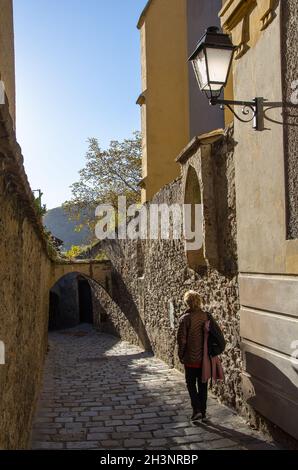 Dürnstein, petite ville sur le Danube, dans le district de Krems-Land, est l'une des destinations touristiques les plus visitées de la région de Wachau. Banque D'Images