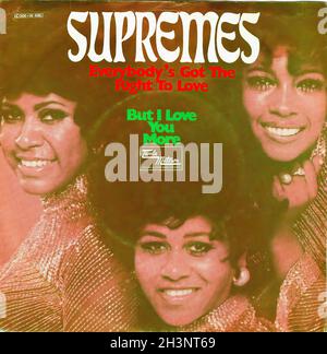 Vintage Vinyl Recording - Supremes, le - 19 - tout le monde a le droit à l'amour - D - 1970 Banque D'Images