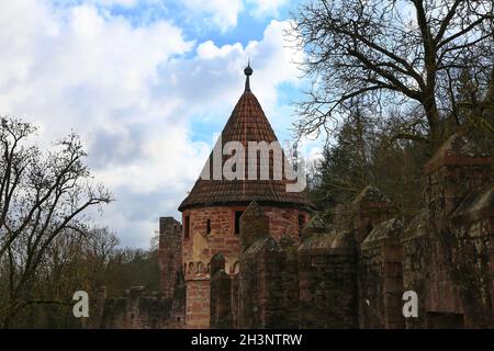 Wertheim est une ville de Baden-Württemberg entre le main et le Tauber Banque D'Images