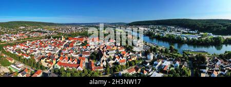 Panorama de Kelheim avec vues de la ville Banque D'Images