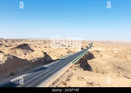 Route ondulée à qinghai Banque D'Images