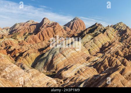 Montagnes colorées de zhangye Banque D'Images