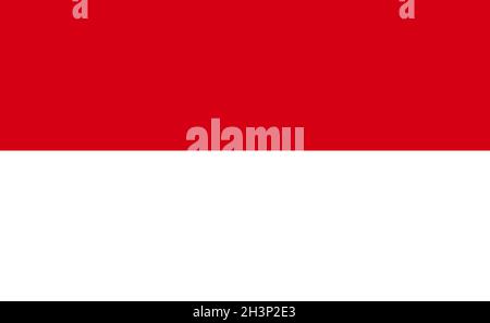 Drapeau national de Monaco en proportions exactes - Vector Banque D'Images