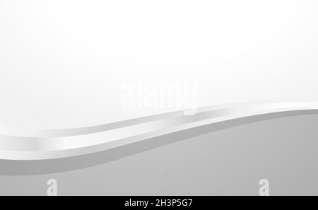 Arrière-plan vectoriel blanc avec lignes et points ondulés Banque D'Images