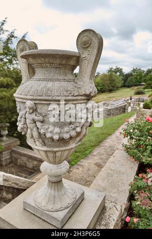 Le jardin italien à motifs géométriques du domaine de Maymont, Richmond, Virginie. Banque D'Images