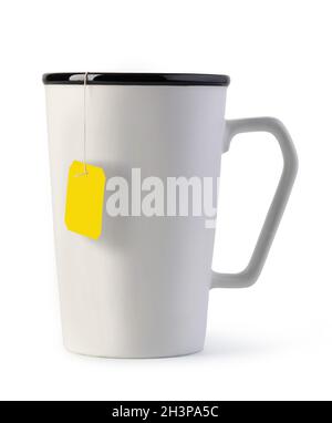 Tasse de thé sur fond blanc Banque D'Images