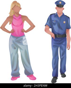 Groupe de personnes travaillant professions sur un fond blanc - illustration vectorielle Illustration de Vecteur
