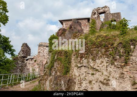 Château de Hohnstein ruine Neustadt im Harz Banque D'Images