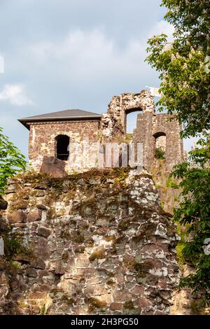 Château de Hohnstein ruine Neustadt im Harz Banque D'Images