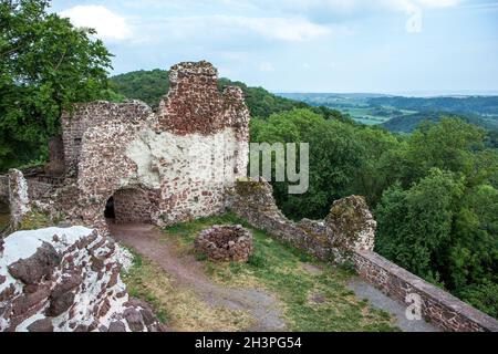 Château de Hohnstein ruine Neustadt im Harz Banque D'Images