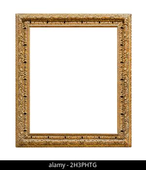 Ancien cadre photo en bois Banque D'Images