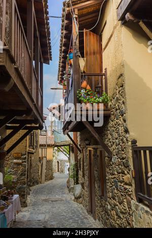 Ancien village de Kakopetria à Chypre Banque D'Images