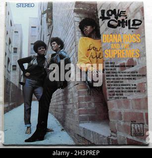 Love Child Diana Ross et les Suprismes années 1960 couverture avant Vintage LP Record Vinyl original Banque D'Images