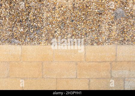 Mur en pierre et pavé Banque D'Images