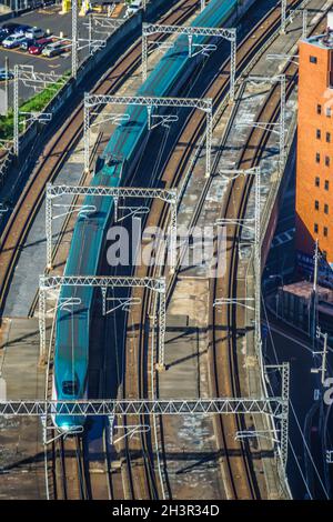 Rues de Sendai, préfecture de Miyagi et du Tohoku Shinkansen Banque D'Images