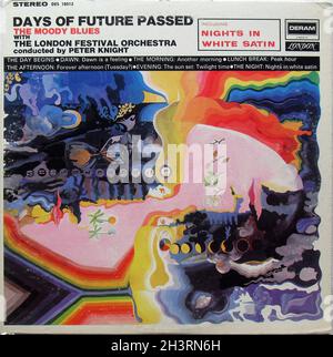 Moody Blues 1968 LP Days of future passé Record Album années 1960 Original Vintage Vinyl Sleeve Banque D'Images