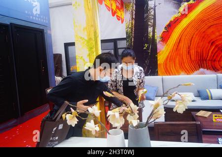 La 21e exposition de décoration à la maison de Shenzhen a eu lieu au Shenzhen Bay Sports Center, et beaucoup de gens ont assisté et commandé Banque D'Images