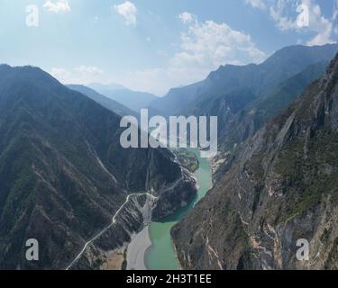 Le magnifique paysage de la rivière nujiang Banque D'Images