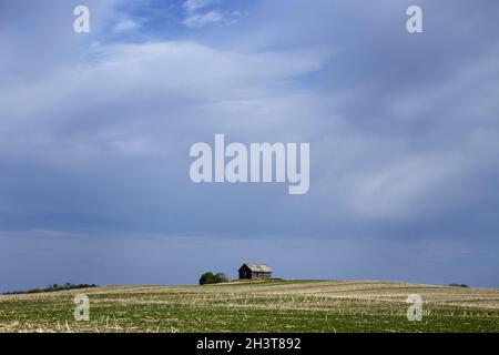 Nuages de tempête des Prairies Canada Banque D'Images