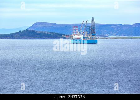 Rigs offshore, raffinerie de pétrole en Norvège, Stavanger Banque D'Images