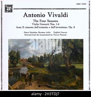 Vivaldi The four Seasons il cimento dell'armonia e dell'inventione, Op 8 - Standage Pinnock MHS - Classical Music Vintage Vinyl Record Banque D'Images